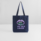 EDIBLE LOVER recycelter Heavyweight Stoffbeutel - melange Blue