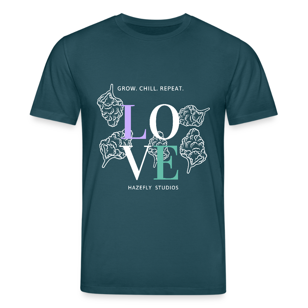 GROW. CHILL. REPEAT.Unisex Bio-T-Shirt - Dunkles Petrol