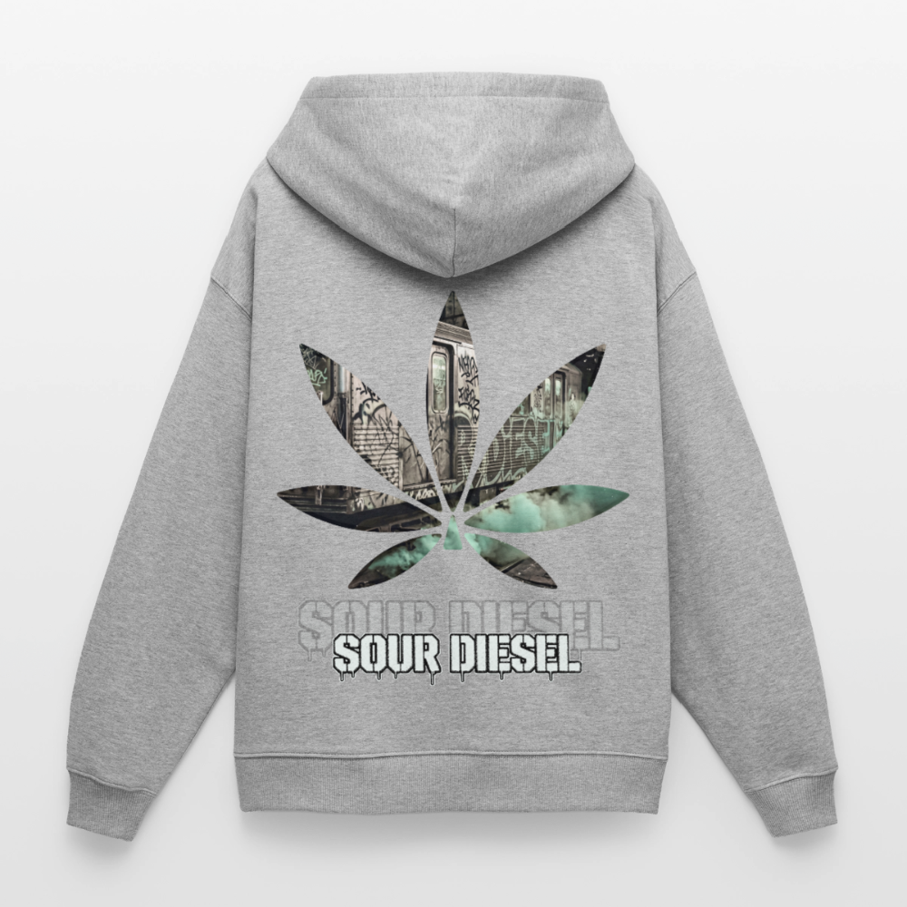 SOUR DIESEL Oversized Unisex Bio-Hoodie - Grau meliert