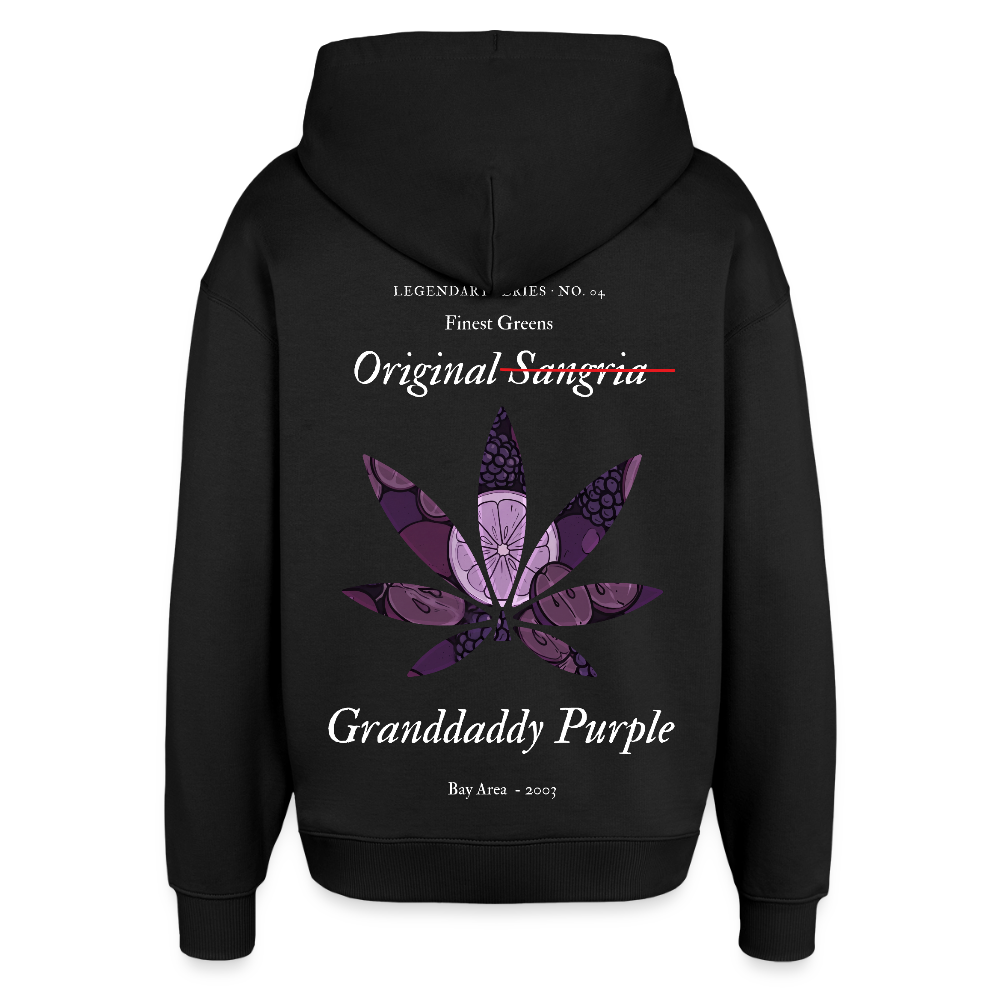 TRUE GRAPE Oversized Unisex Bio-Hoodie - Schwarz