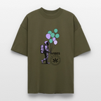 GALACTIC JOURNEY Oversized Unisex Bio T-Shirt - Khaki