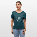 GROW. CHILL. REPEAT. Relaxed Frauen Bio-T-Shirt - Dunkles Petrol