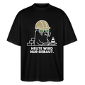 NUR GEBAUT Unisex Oversized Bio-T-Shirt - Schwarz