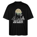 NUR GEBAUT Unisex Oversized Bio-T-Shirt - Schwarz