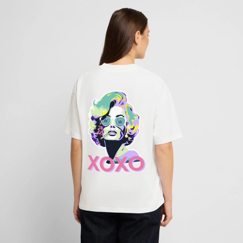MARYLIN XOXO Oversized Unisex Bio T-Shirt - Weiß
