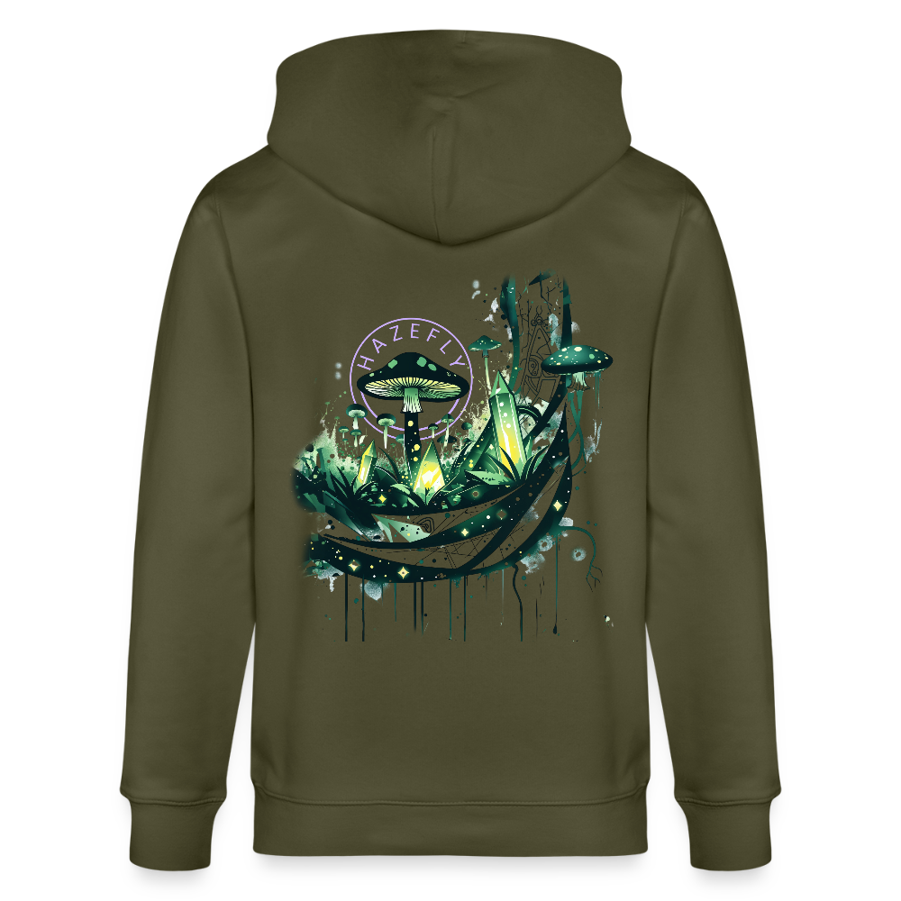 GLOW GARDEN Unisex Bio-Kapuzenjacke - Khaki