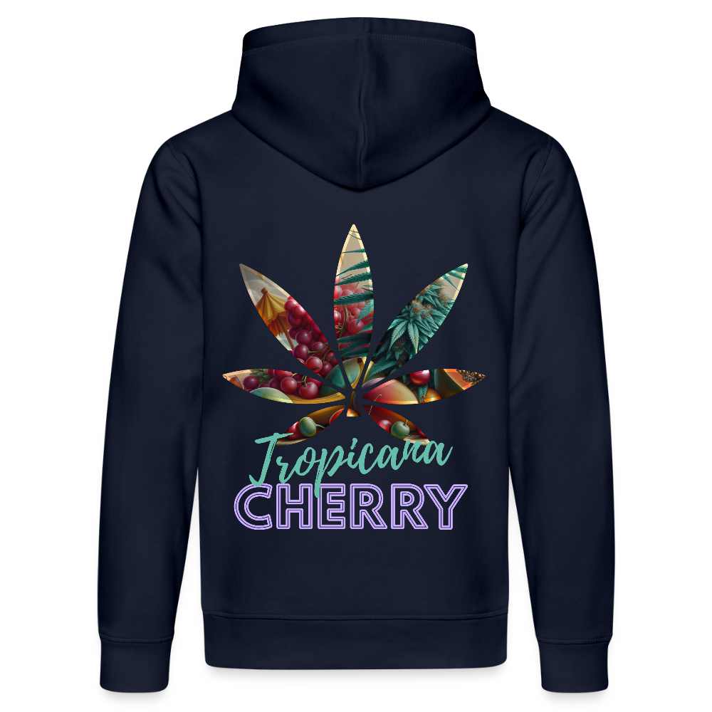 TROPICANA CHERRY Unisex Bio-Hoodie - French Navy