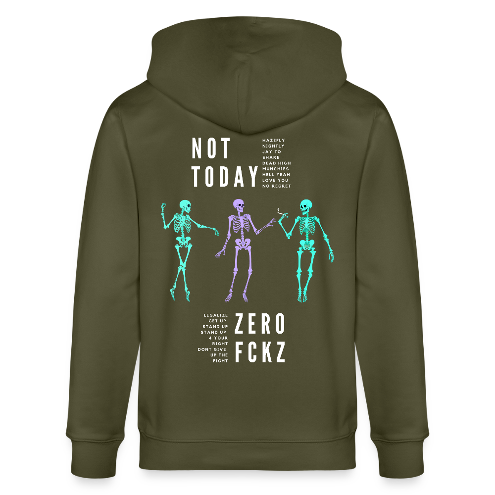 NOT TODAY Unisex Bio-Kapuzenjacke - Khaki