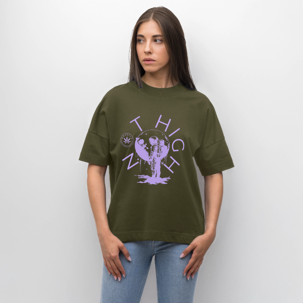 NOT HIGH Oversized Unisex Bio T-Shirt - Khaki