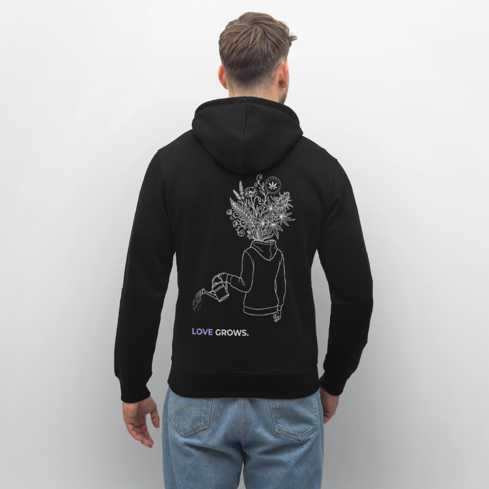 LOVE GROWS I Unisex Bio-Hoodie - Schwarz