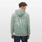 GROW. CHILL. REPEAT. Unisex Bio-Kapuzenjacke - Helles Graugrün