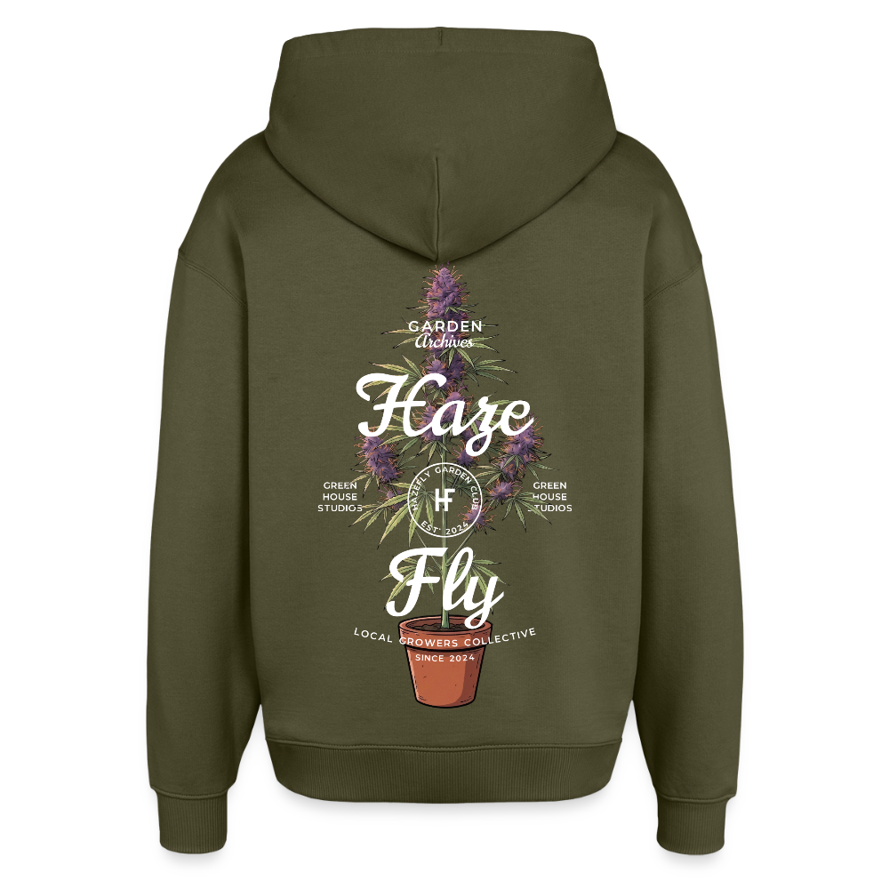 GROW COLLECTIVE Oversized Unisex Bio-Hoodie - Khaki