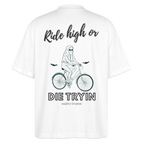 RIDE HIGH Oversized Unisex Bio T-Shirt - Weiß