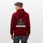 DR. ZOMBIE Unisex Bio-Kapuzenjacke - Burgunderrot