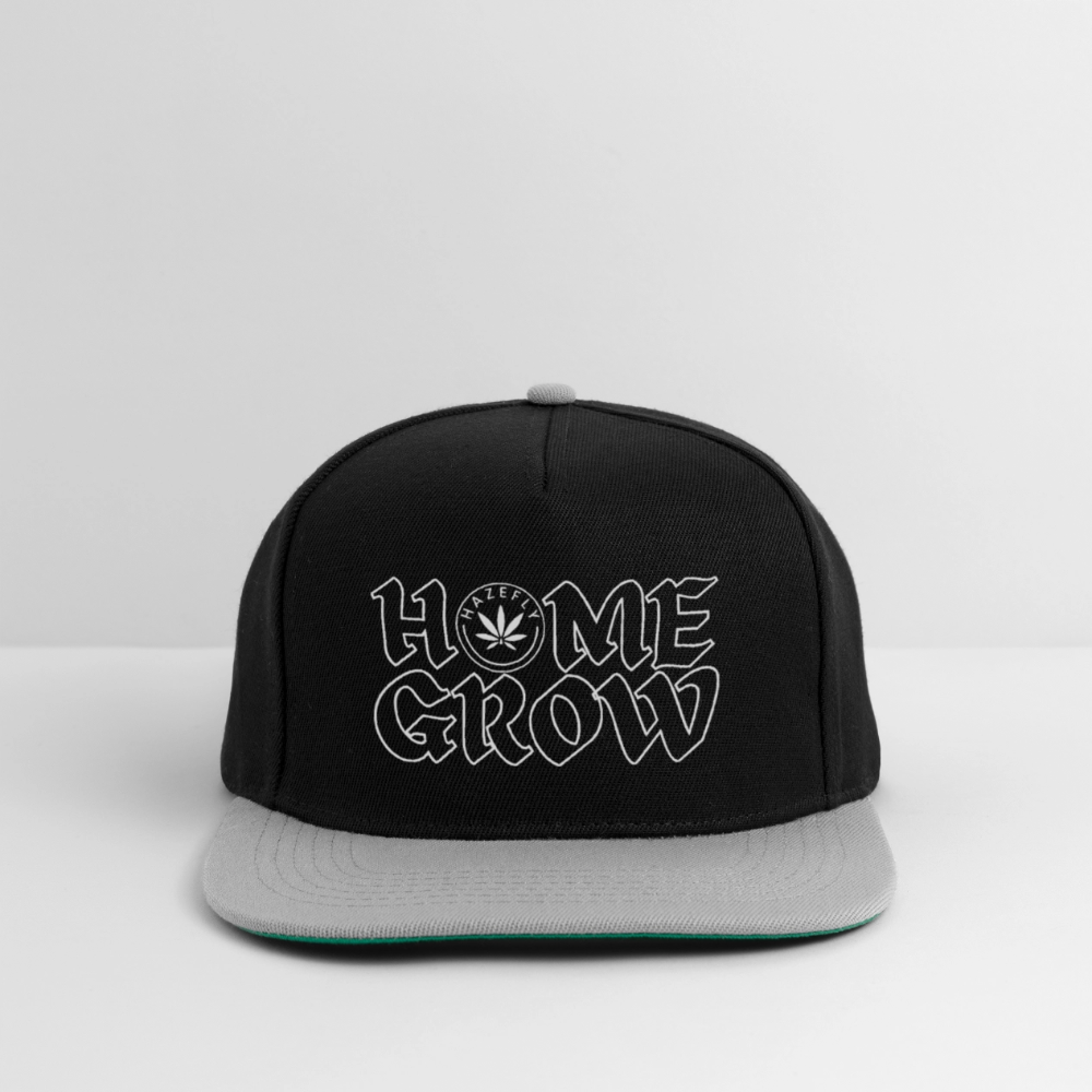 HOME GROW Snapback Cap - Schwarz/Grau