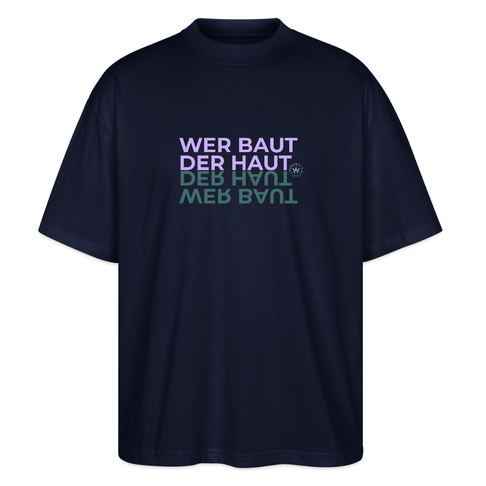 WER BAUT Oversized Unisex Bio T-Shirt - Navy
