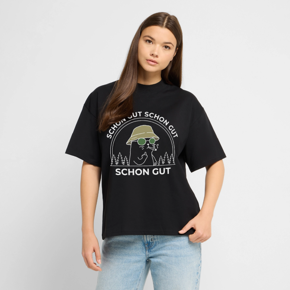 SCHON GUT Unisex Oversized Bio-T-Shirt - Schwarz