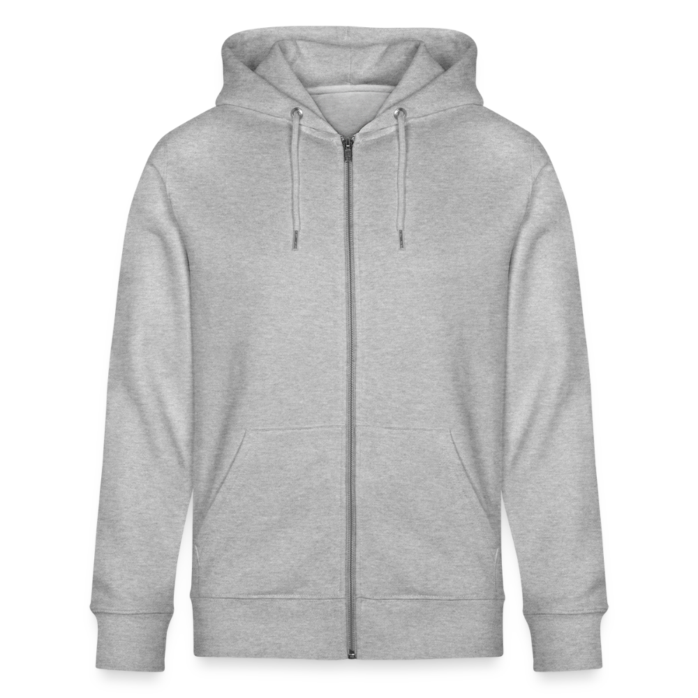 420 SKULL Unisex Bio-Kapuzenjacke - Grau meliert