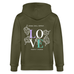 GROW. CHILL. REPEAT. Unisex Bio-Kapuzenjacke - Khaki