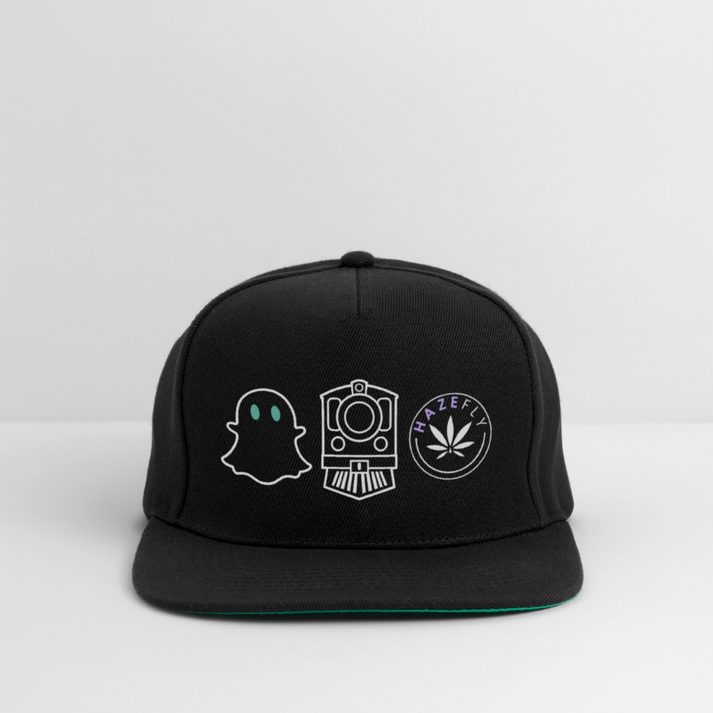 GHOST TRAIN Snapback Cap - Schwarz/Schwarz