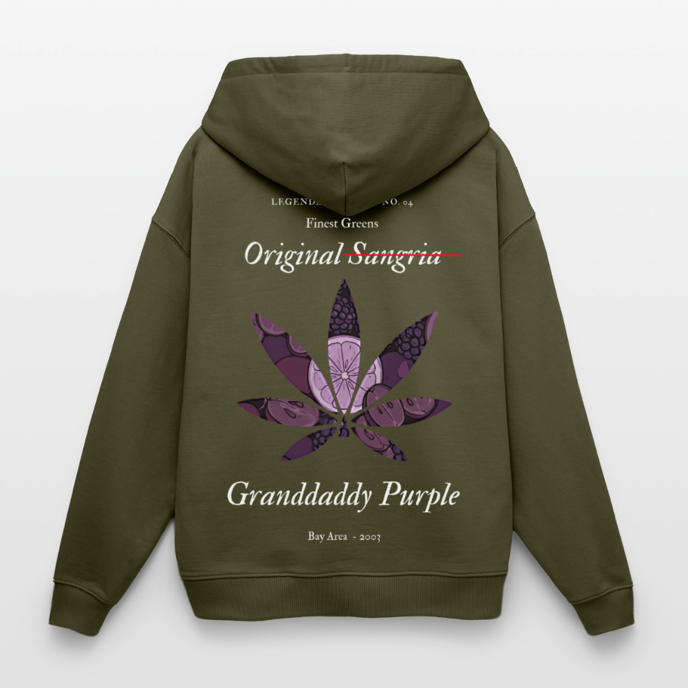 TRUE GRAPE Oversized Unisex Bio-Hoodie - Khaki
