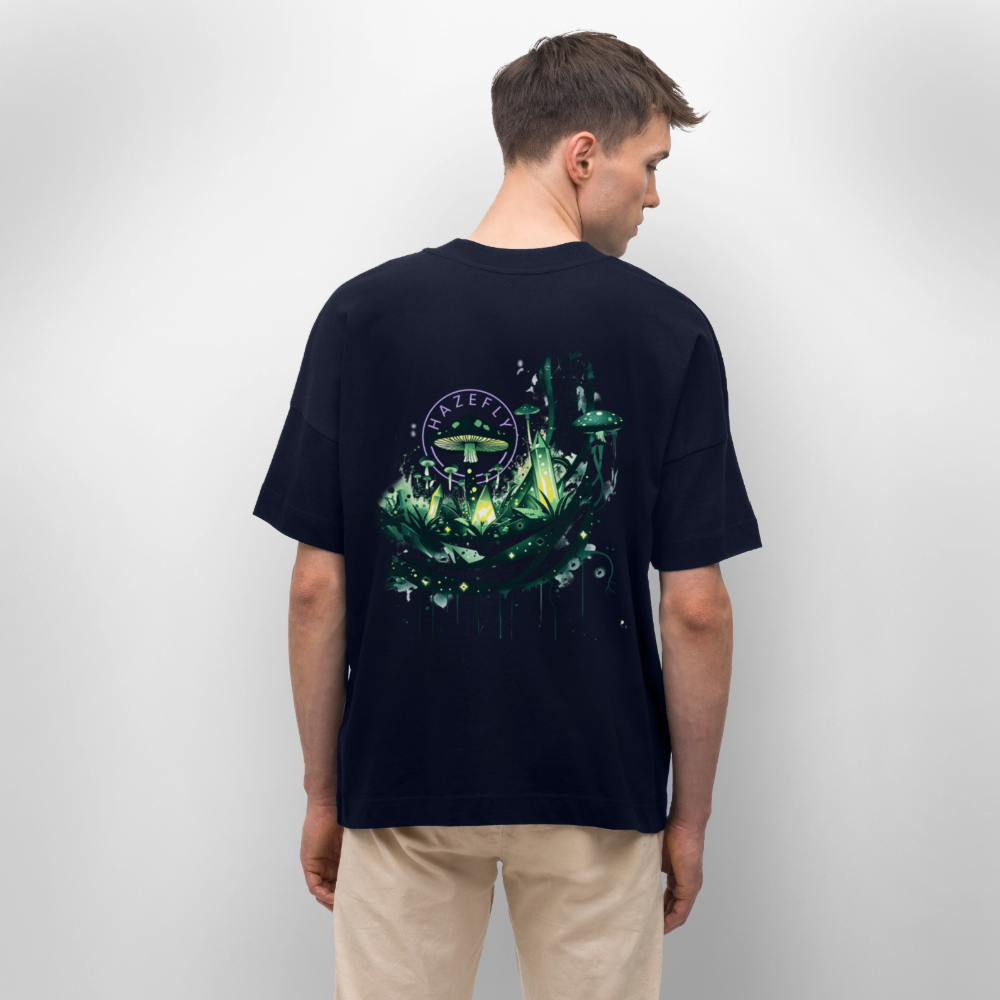 GLOW GARDEN Oversized Unisex Bio T-Shirt - Navy