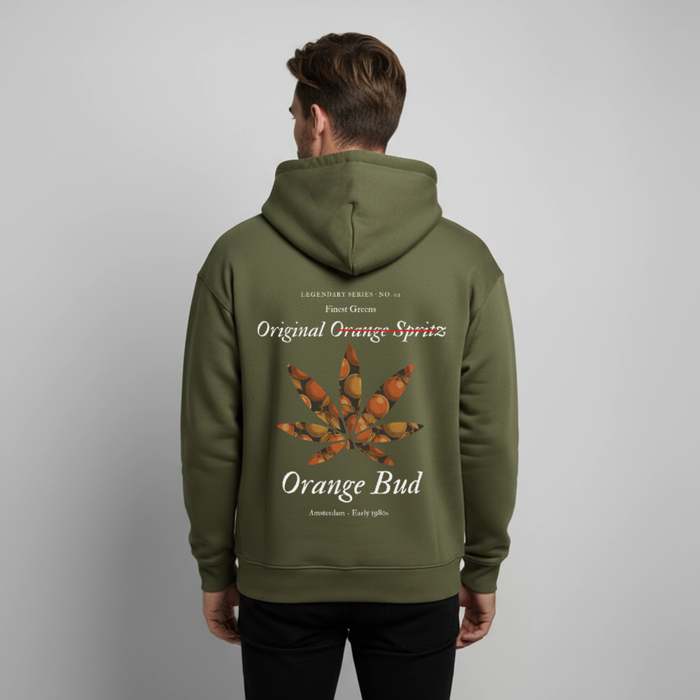 TRUE ORANGE Oversized Unisex Bio-Hoodie - Khaki