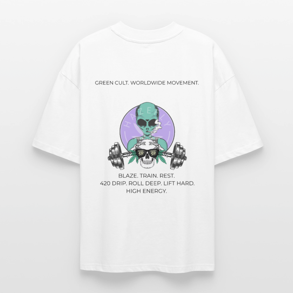 GREEN CULT Oversized Unisex Bio T-Shirt - Weiß