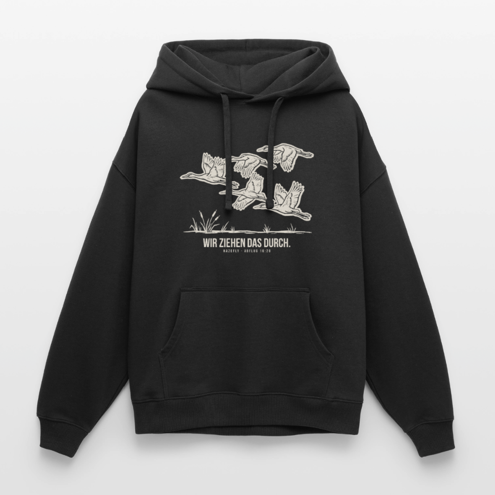 ZUGVOGEL Oversized Unisex Bio-Hoodie - Schwarz