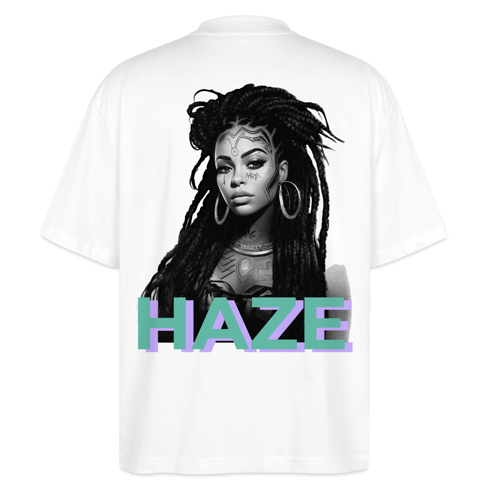 MADAM HAZE Oversized Unisex Bio T-Shirt - Weiß