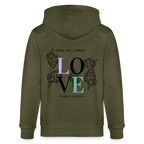 GROW. CHILL. REPEAT. Unisex Bio-Kapuzenjacke - Khaki