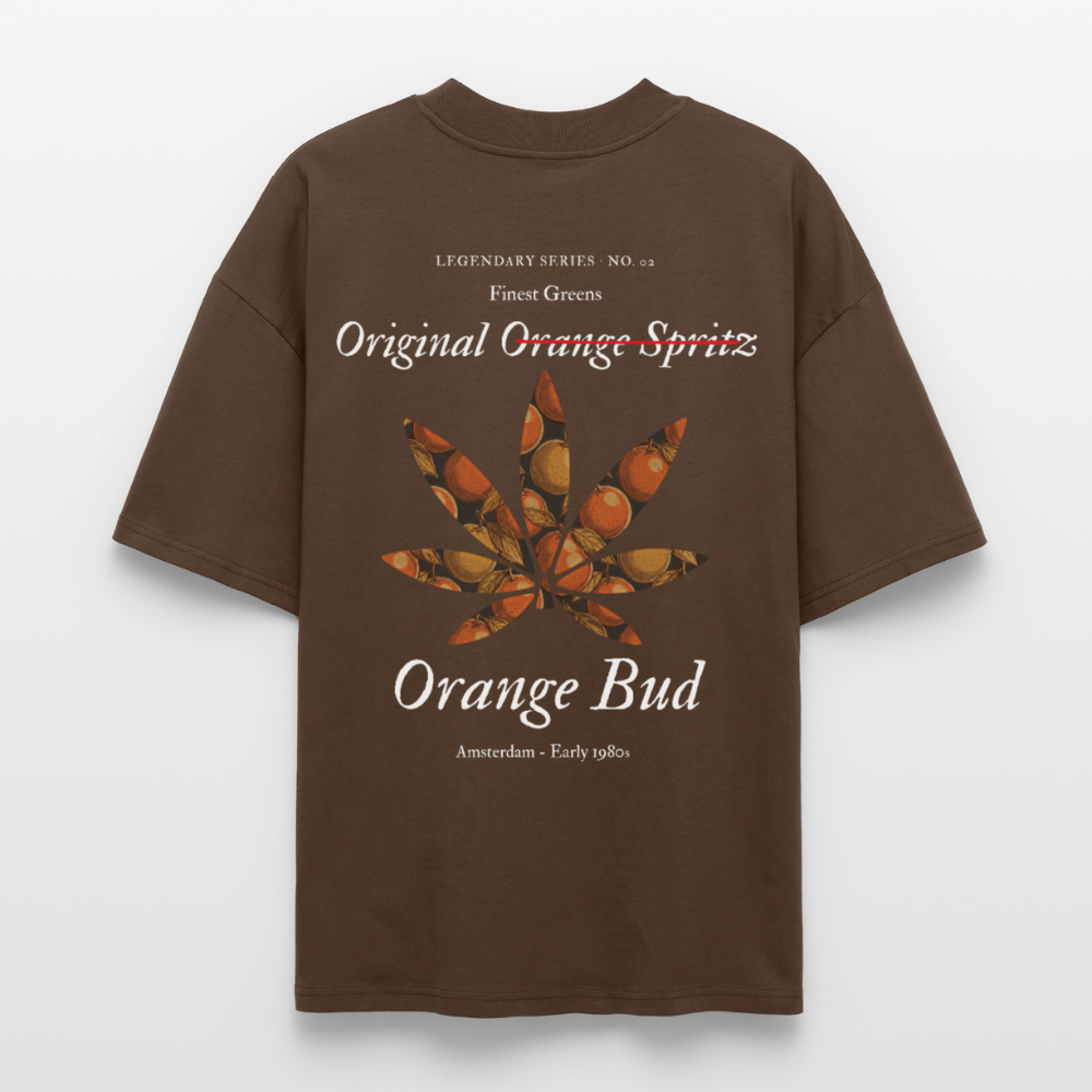 TRUE ORANGE Oversized Unisex Bio T-Shirt - Dunkelbraun