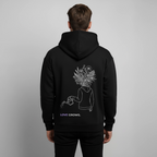 LOVE GROWS I Oversized Unisex Bio-Hoodie - Schwarz
