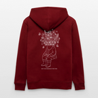 NOT HIGH ENOUGH Unisex Bio-Kapuzenjacke - Burgunderrot