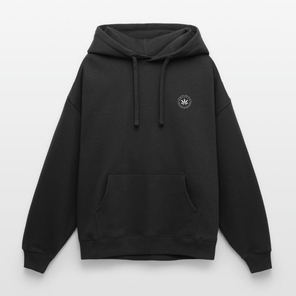 HAZEFLY LOGO WHITE Oversized Unisex Bio-Hoodie - Schwarz