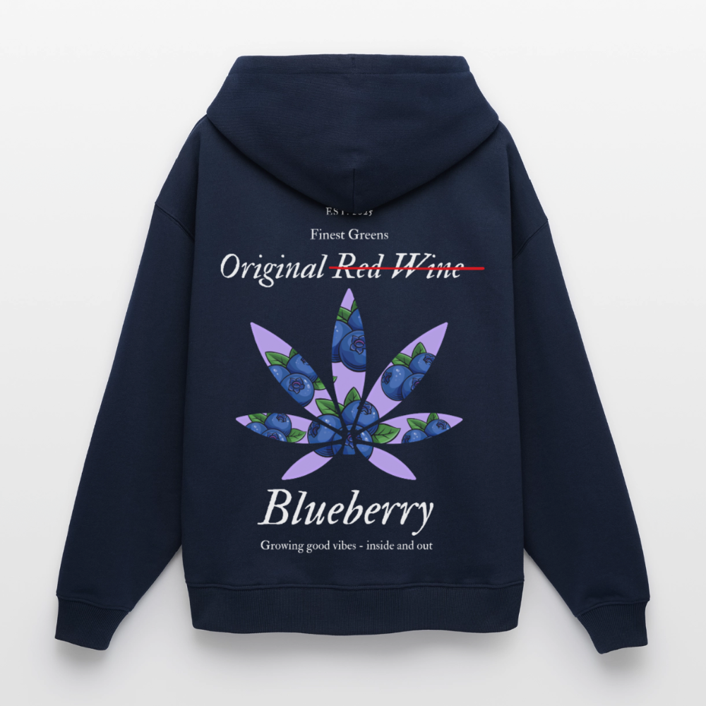 TRUE BERRY Oversized Unisex Bio-Hoodie - Navy