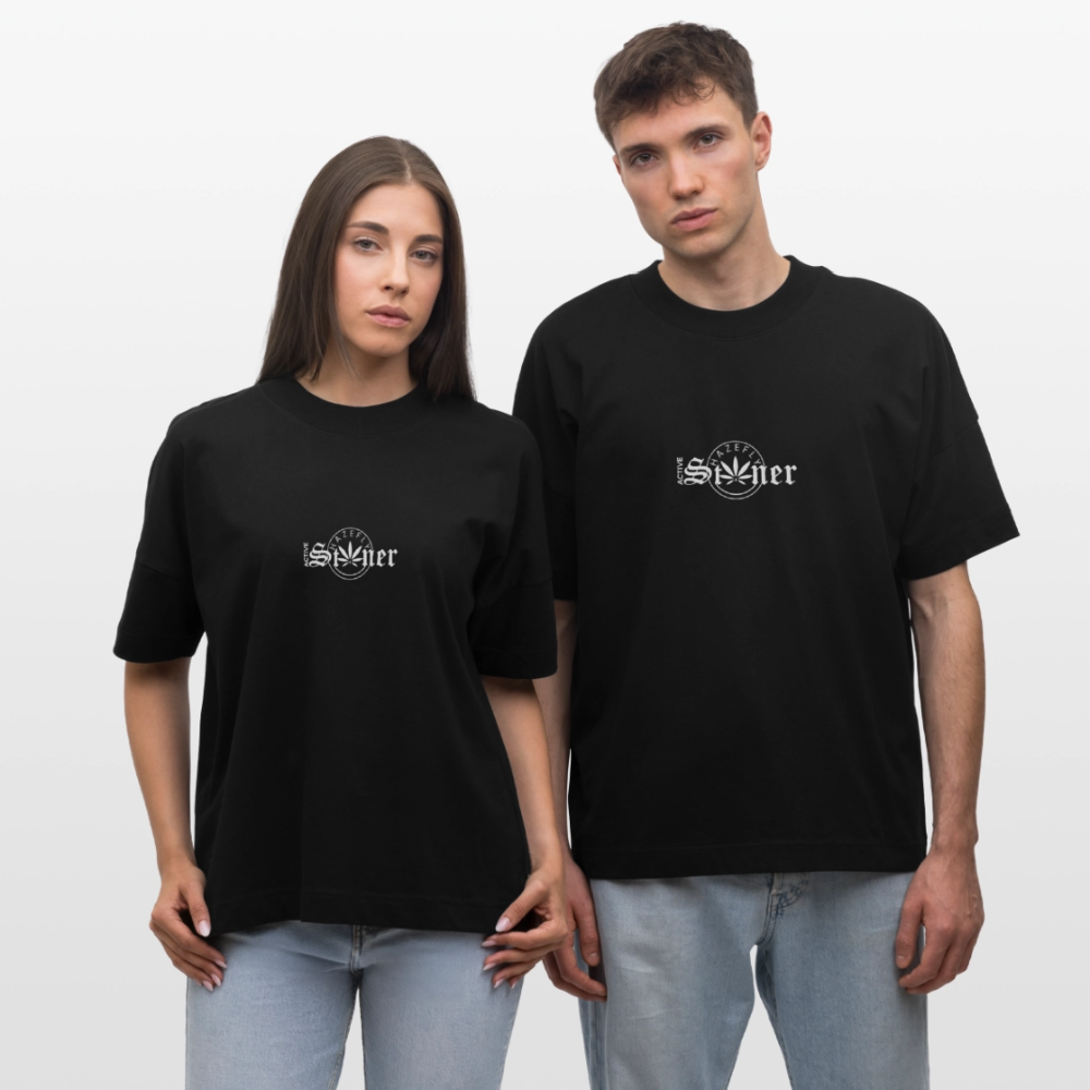 ACTIVE STONER Oversized Unisex Bio T-Shirt - Schwarz