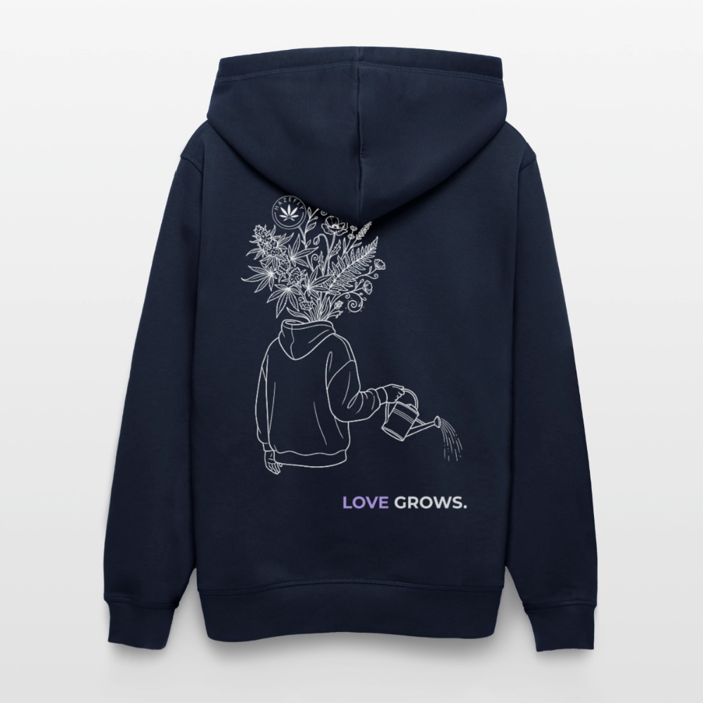 LOVE GROWS II Unisex Bio-Hoodie - French Navy