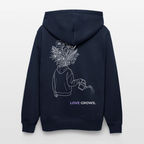 LOVE GROWS II Unisex Bio-Hoodie - French Navy
