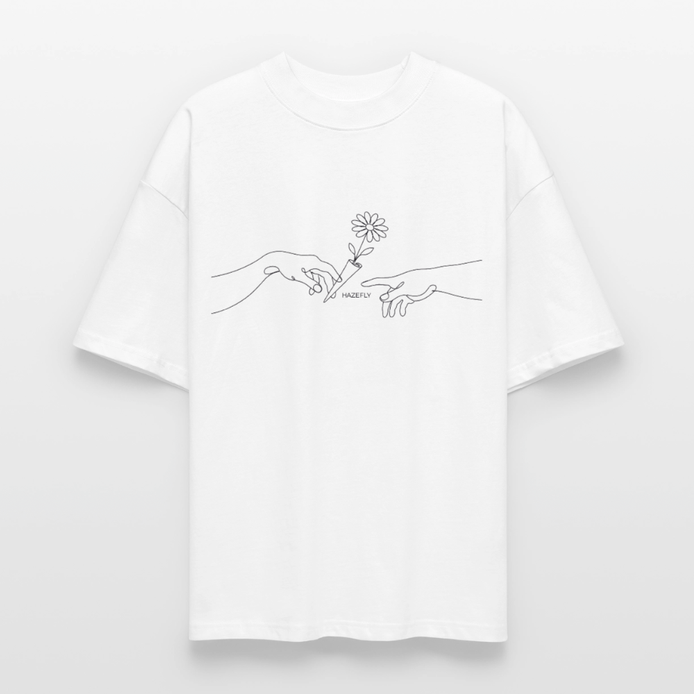 PASS IT Oversized Unisex Bio T-Shirt - Weiß