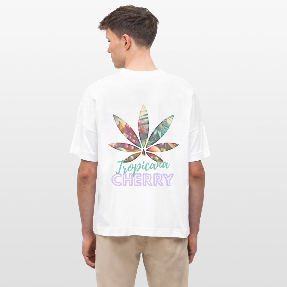 TROPICANA CHERRY Oversized Unisex Bio T-Shirt - Weiß