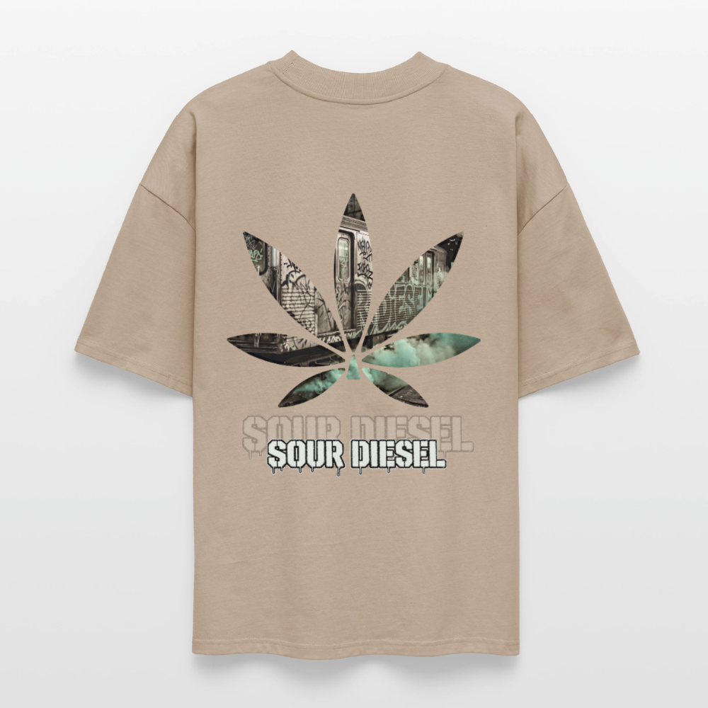 SOUR DIESEL Oversized Unisex Bio T-Shirt - Steingrau