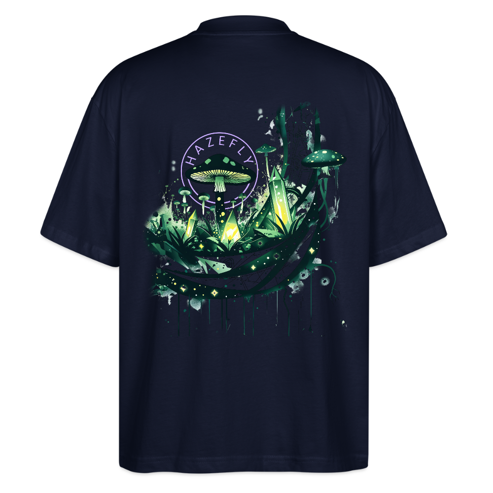 GLOW GARDEN Oversized Unisex Bio T-Shirt - Navy