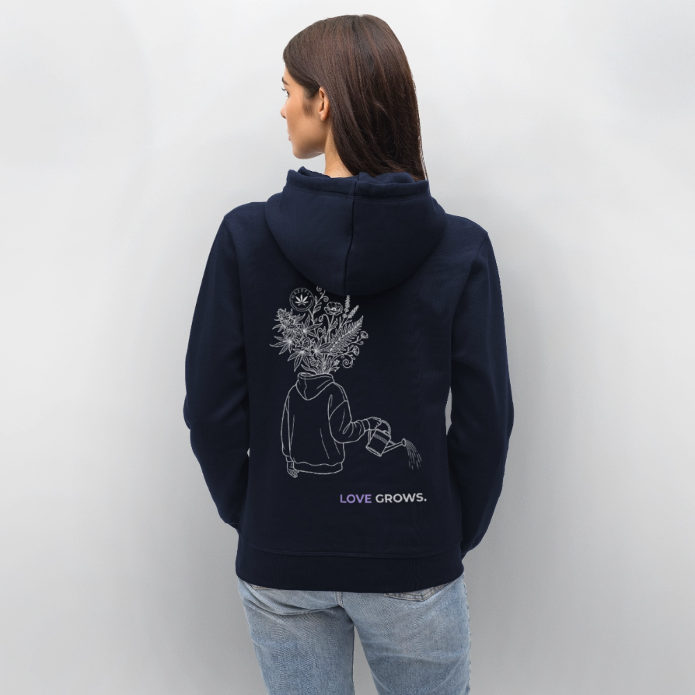 LOVE GROWS II Unisex Bio-Hoodie - French Navy