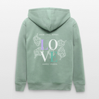 GROW. CHILL. REPEAT. Unisex Bio-Kapuzenjacke - Helles Graugrün