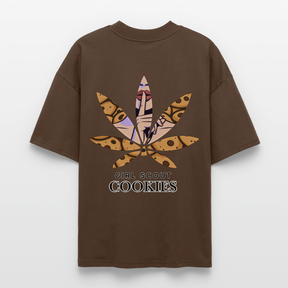 GIRL SCOUT COOKIES Oversized Unisex Bio T-Shirt - Dunkelbraun