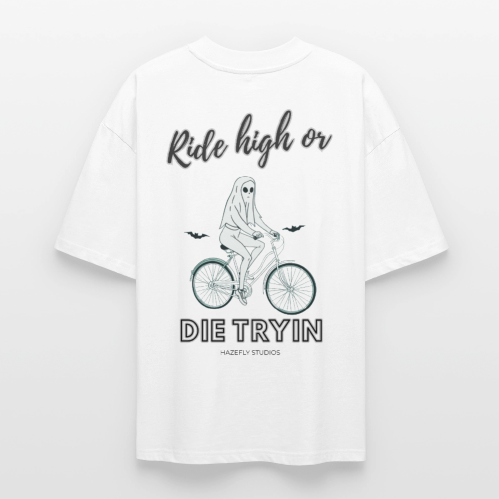 RIDE HIGH Oversized Unisex Bio T-Shirt - Weiß