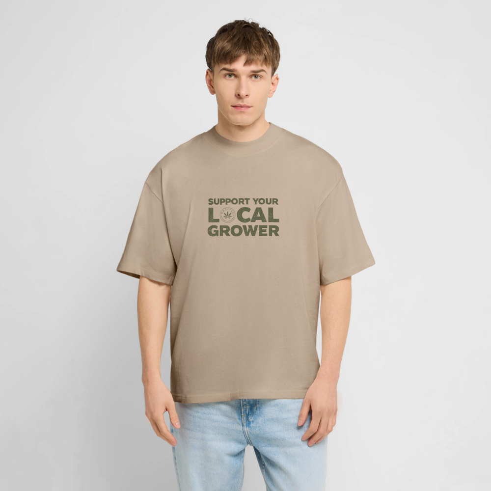 LOCAL GROWER Oversized Unisex Bio T-Shirt - Steingrau