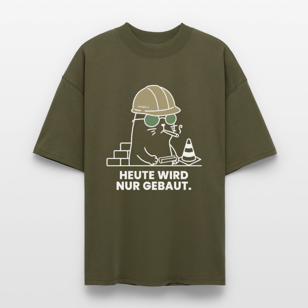 NUR GEBAUT Unisex Oversized Bio-T-Shirt - Khaki