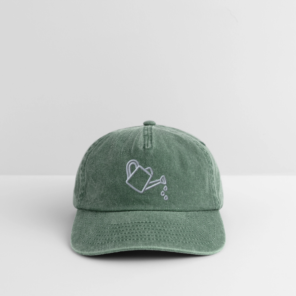 LOVE GROWS STICK Relaxed Vintage Cap - Vintage Flaschengrün 